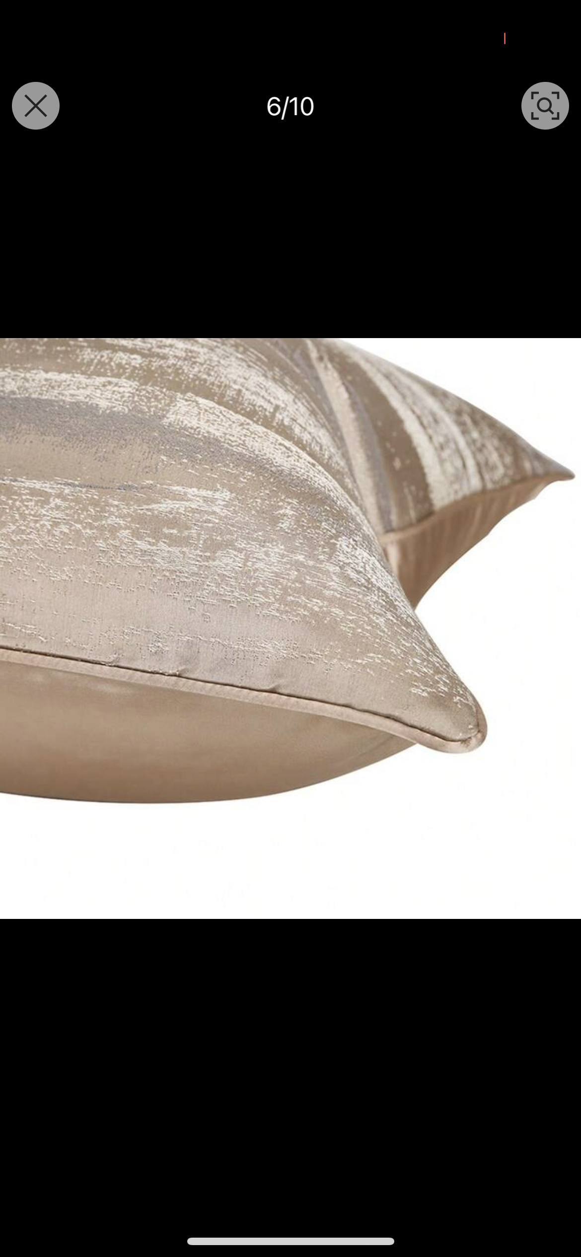 Metallic Champagne Gold Duck Feather cushions.