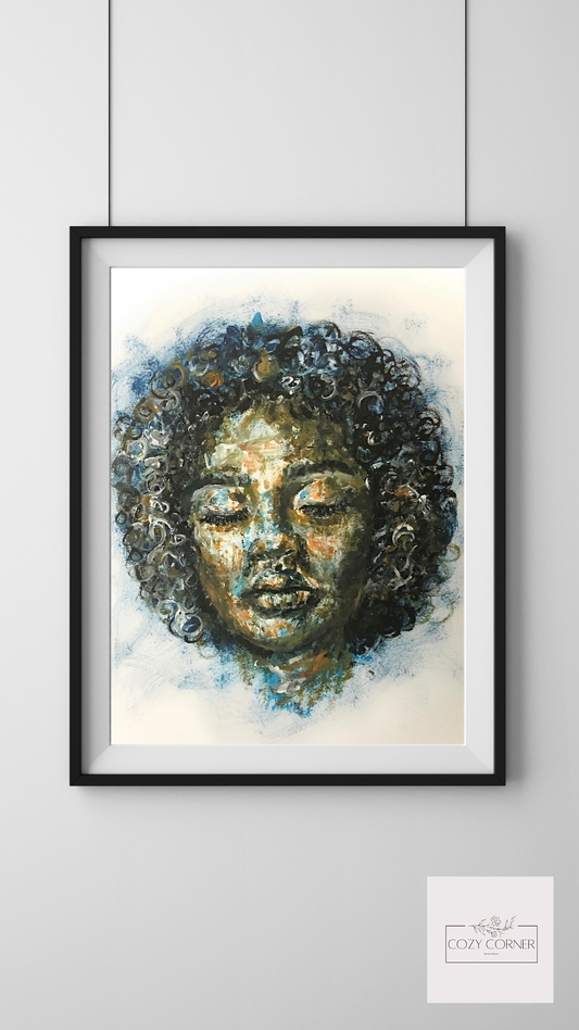 Abstract portrait fine art print