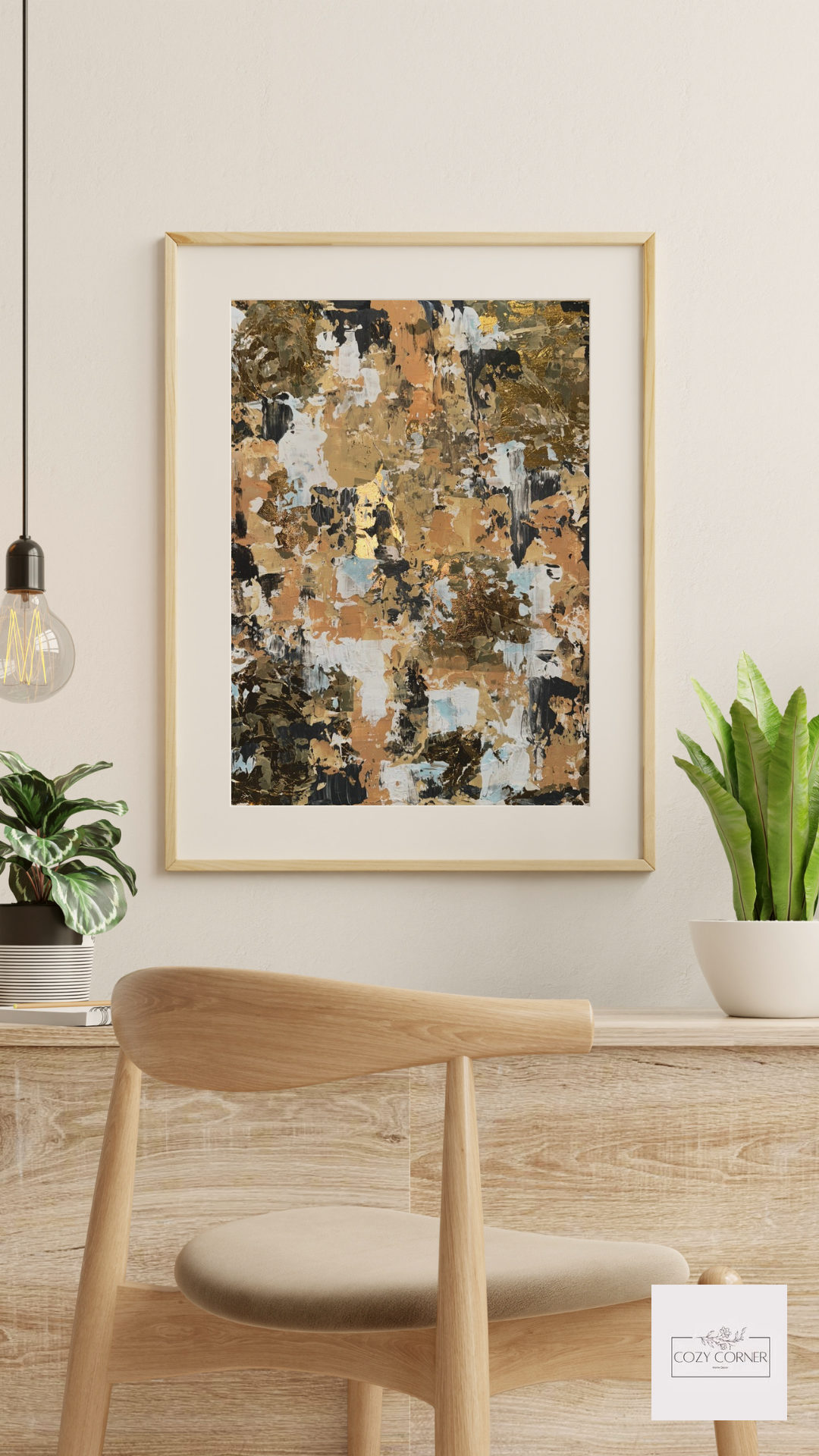 Abstract texture gold fine art print