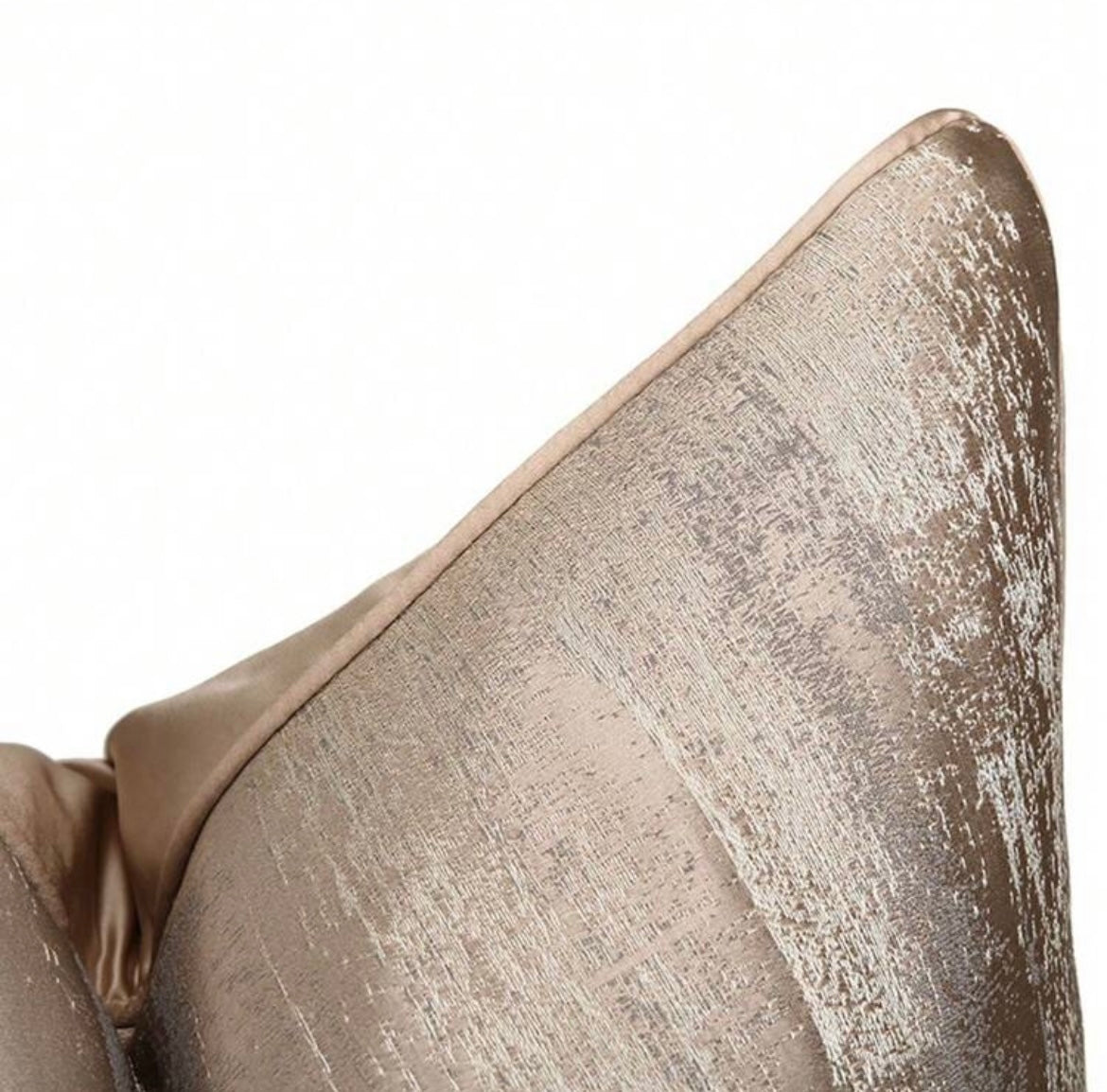 Metallic Champagne Gold Duck Feather cushions.