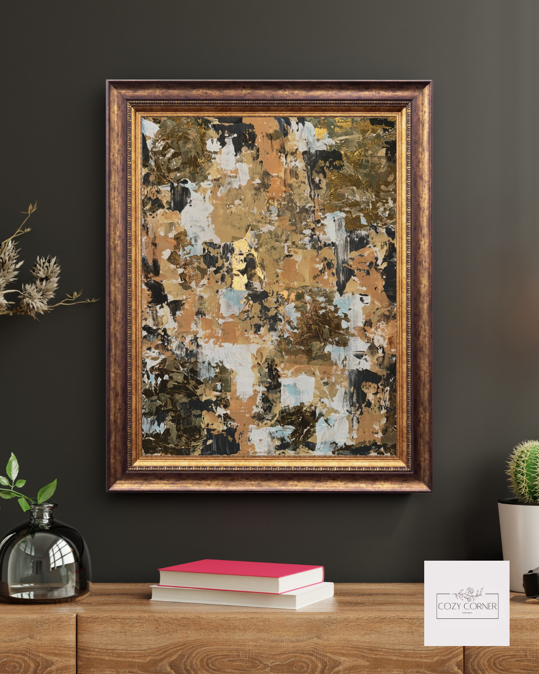 Abstract texture gold fine art print